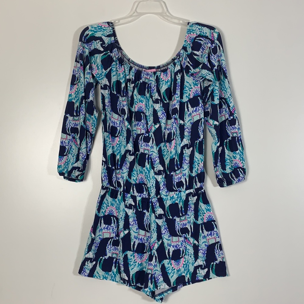 Lilly Pulitzer Lana Romper Alpaca My Bags - Picture 3 of 9